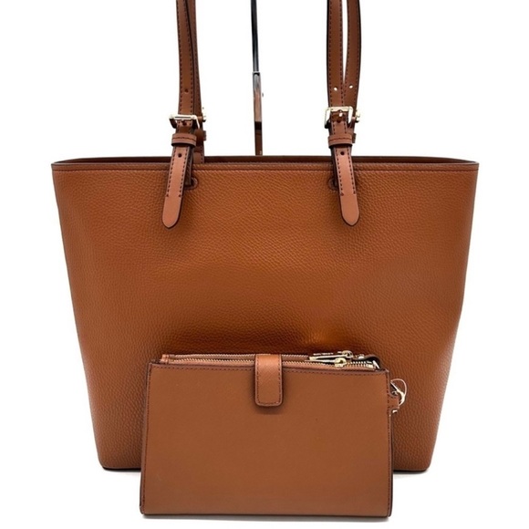 Michael Kors Jet Set Medium Pocket Tote Bag & Large Double Zip Wallet Luggage - Picture 5 of 16